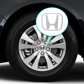 IPG Compatible with Crosstour Accord Element CRV CRZ Ridgeline Odyssey Pilot Logo Center Cap Overlay Wheel Tire Decals (Logo: 2.25" / Center Cap:2.75")(4 Units) (Silver Carbon Fiber)