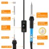Soldering Iron Kit,60W Soldering-Iron Gun with Adjustable Temp 200-450°C and ON/Off Switch,5 Soldering Tips, Desoldering Pump, Solder Wire,2 in 1 Wire Stripper Cutter, Soldering Iron Stand, Tool Case