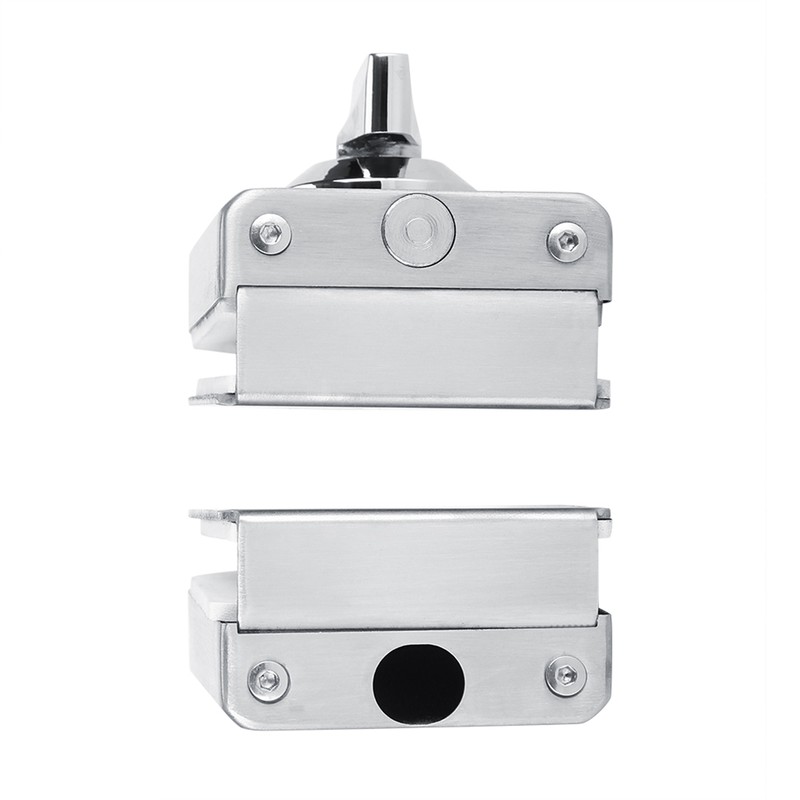 Stainless Steel 10~12mm Glass Door Lock Rotary Knob Open/Close Home