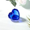Blue Crystal Diamonds Paper Weights, Heart Shape Real Diamond Glass