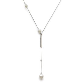 JewelVOX Women's Necklace, Long, Pearl, Gold, Silver, Nickel Free, Hypoallergenic for Adults