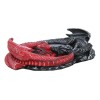 Auspicious Infinity Red And Black Unity Dragons Decorative Incense Burner