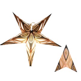 Paper Star Lantern Lampshade Paper Star Light Shades Large 60cm Star Hanging Decorations for Christmas Wedding Home Decoration Party Golden 001, 35x28x1