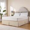 MIYE Pleated Waffle Weave Bed Skirt, Tailored Dust Ruffle 18