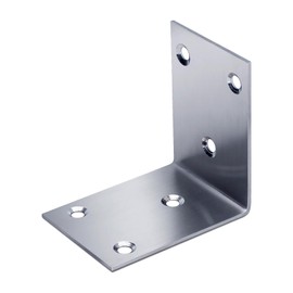 Toolzia Angle Brackets 10 Pcs, Bracket for Wood Stainless Steel Sleeper Brackets with 60 Screws, Corner Brackets for Wood Heavy Duty, Metal Angle Brackets for Wood (65x65x48mm)