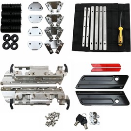 YTS Motor Saddlebag Latch Hardware Kit Saddlebag Hinge Set for Harley Touring Street Glide Electra Glide Road Glide Road King 1993-2013 (Set E)