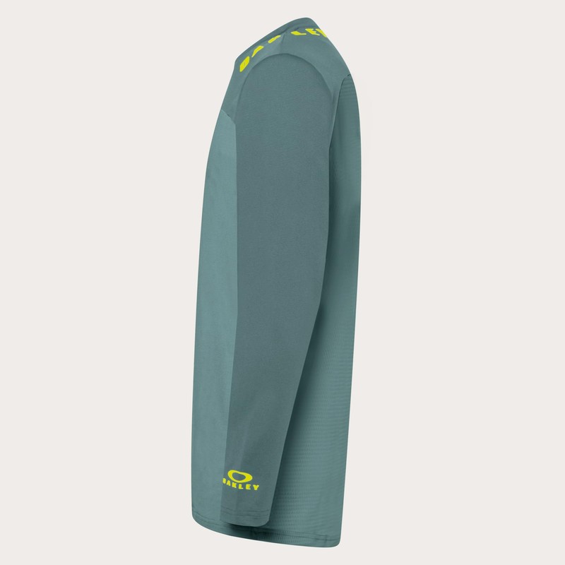 Oakley Men's Free Ride Recycled Long Sleeve Jersey, Pacific