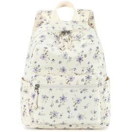 LEDAOU Small Backpack for Women Mini Backpack Purse for Girls Teenagers Kids School Travel Shoulder Bag Small Backpacks Women, Small Flowers 201, One size