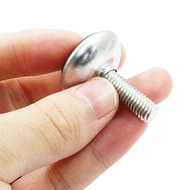 GUMIFA 8PCS M8x28mm Furniture Levelers Screw, Plastic Base Furniture Glide Adjustable Leveling Foot in Threaded for Chair, Table, Furniture Legs (Black)