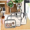 Healeved 6pcs Clear Travel Bag Set Portable Toiletry Cosmetic Organizer