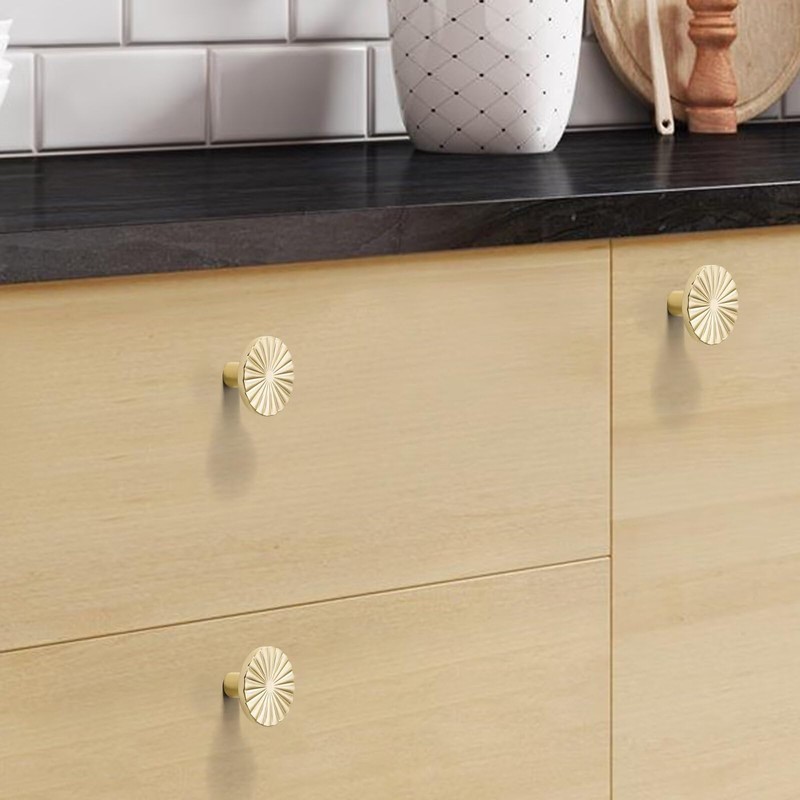 Yagman 10 Pack Kitchen Cabinet Knobs Round Sunflower Dresser Knob