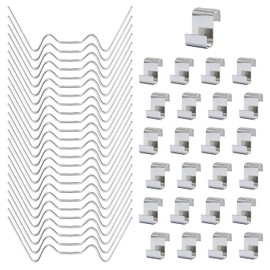 50pcs Greenhouse Glass Clips Z and W Clips for Greenhouse Glass Panes, W Spring Clips Greenhouse Clips for Glass, Greenhouse Glazing Clips Window Clips for Greenhouse, Green House Glass Clips Fixings
