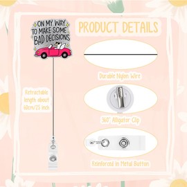 Cute Silly Goose Badge Reel Funny Office Work Retractable Badge Holder with Clip for Nurse Teacher Office Worker Goose Lover Name ID Alligator Clip Accessories (Badge1415)