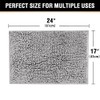 Smarcute Luxury Bath Mat for Bathroom Chenille Bathroom Mat Water