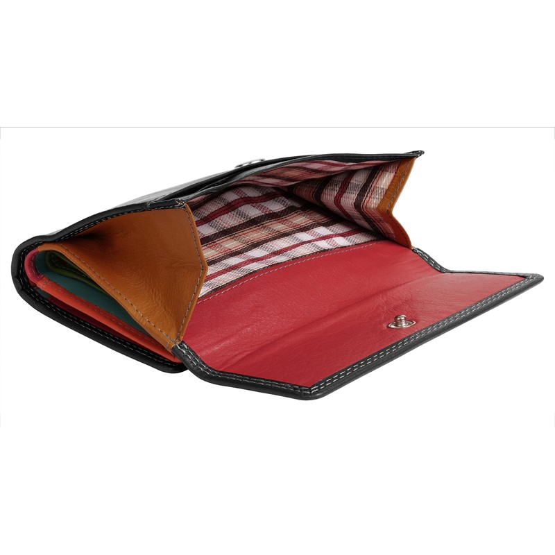 Samantha Look Genuine Leather Women's Wallet, Foldable Wallet with 14