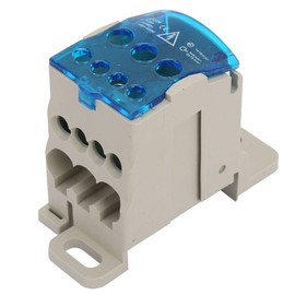 UKK-80A Block Distribution Box, Din Rail Terminal Block Distribution Box Electric Wire Connector Universal Power Junction Box for Power Distribution Cabinets