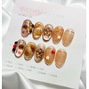 [Handmade Nail Tips] Capybara Nails - Coffin Egg / [수제네일팁]