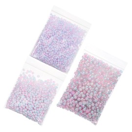 OHPHCALL 3bags Nail Art Charms Fantasy Bead Jewelry Abs Flat Back Pearl Decorations for DIY Manicure