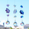JATYFING Crystal Suncatcher with Flower Design, Rainbow Prism Ball, Set