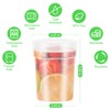 LEAWALK 32 oz -12 Pack Reusable Food Freezer Storage Containers
