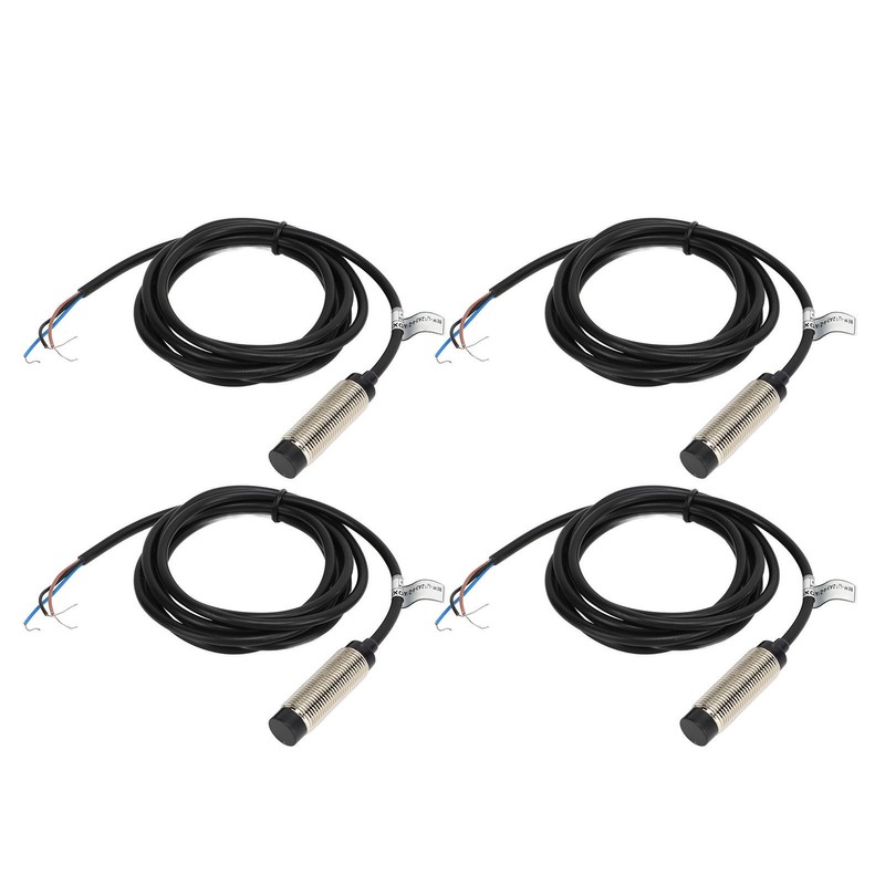 4 Sets Proximity Sensor 3 Wire NPN NC Contact Inductive