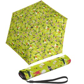 Knirps Ultra US.050 Slim Manual Pocket Umbrella - Ultra Light and Flat - Storm Resistant - Windproof - 21 cm, Embracing Neon