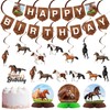 29 Decoraciones de Fiesta de Caballos Banners de Cumpleaños de