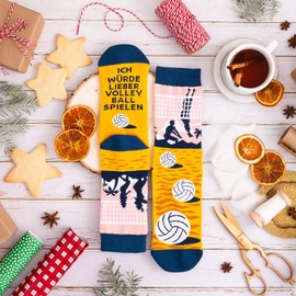 Lavley I would rather socks funny gift for men and women, Volleyball Play