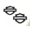 Custom METAL Harley CVO Tank Emblems ALL Black (set of
