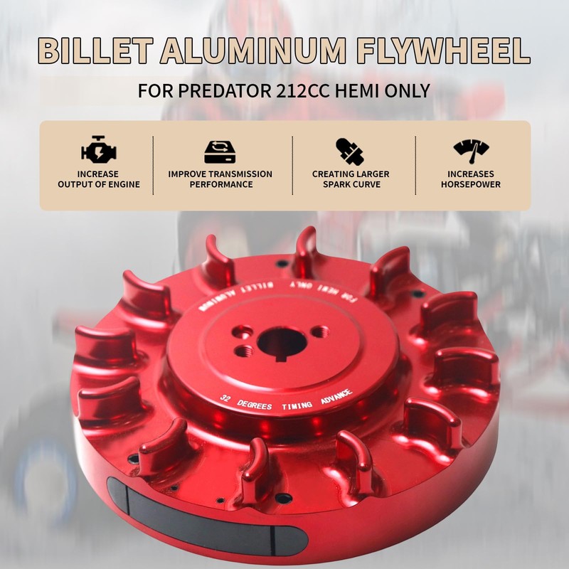 Speedway Billet Aluminum Flywheel For Predator 212cc Hemi Only,Advance timing