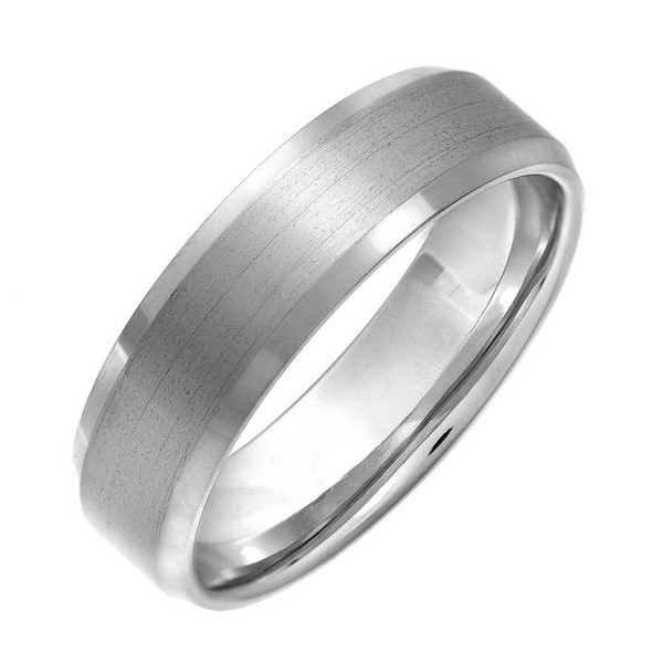 Theia Titanium Flat Court Shape Matt Centre Polished Bevel Edges
