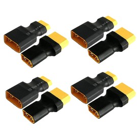 Yiqigou 8pcs Wired Lext 60 XT-60 Male Female Plug Connector to XT90 XT-90 Male Female Plug Connector Adapter (4 Pairs)
