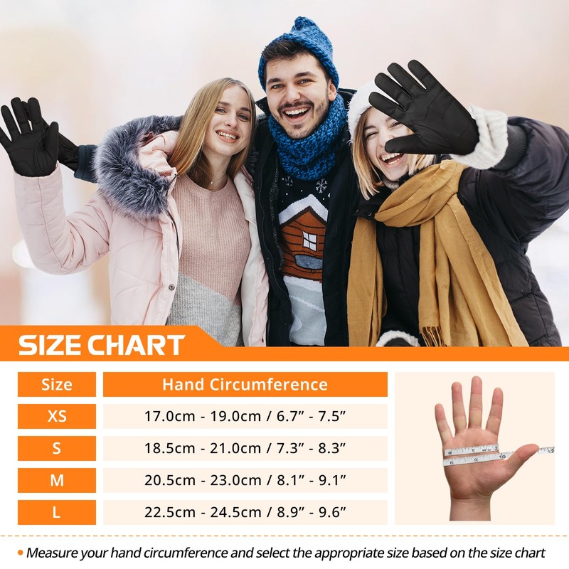 ATERCEL Winter Gloves Men Women Touch Screen Cold Weather Gloves