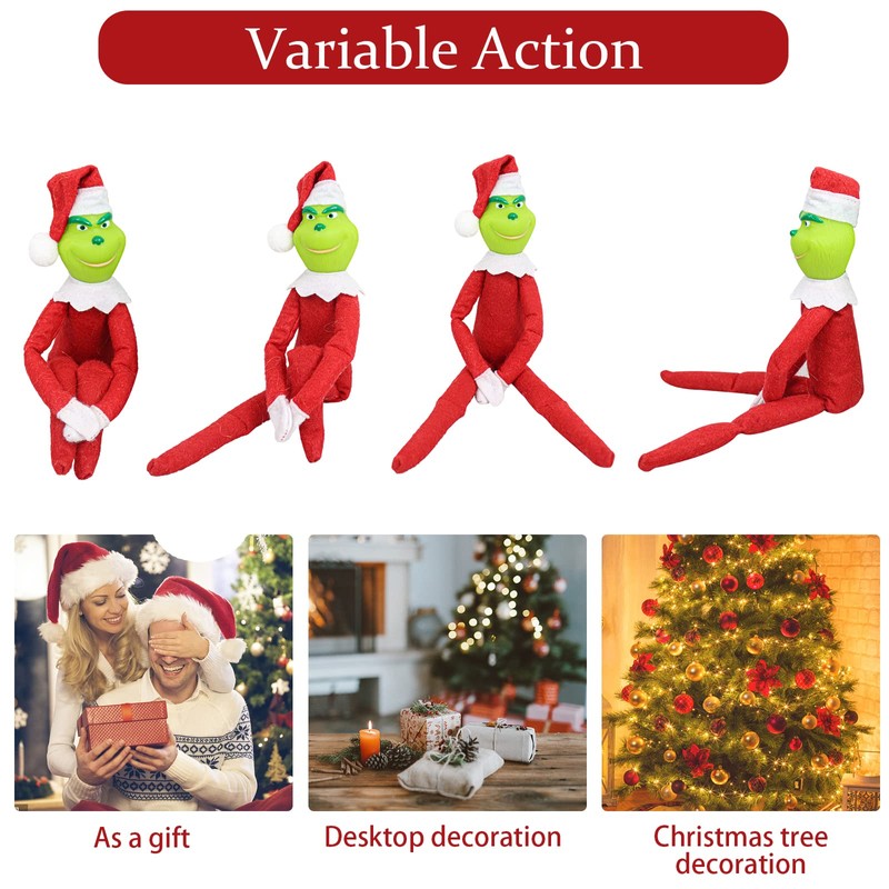 XehCaol Grinch Elf Plush Toy Cuddly Toy Gnome Christmas Elf
