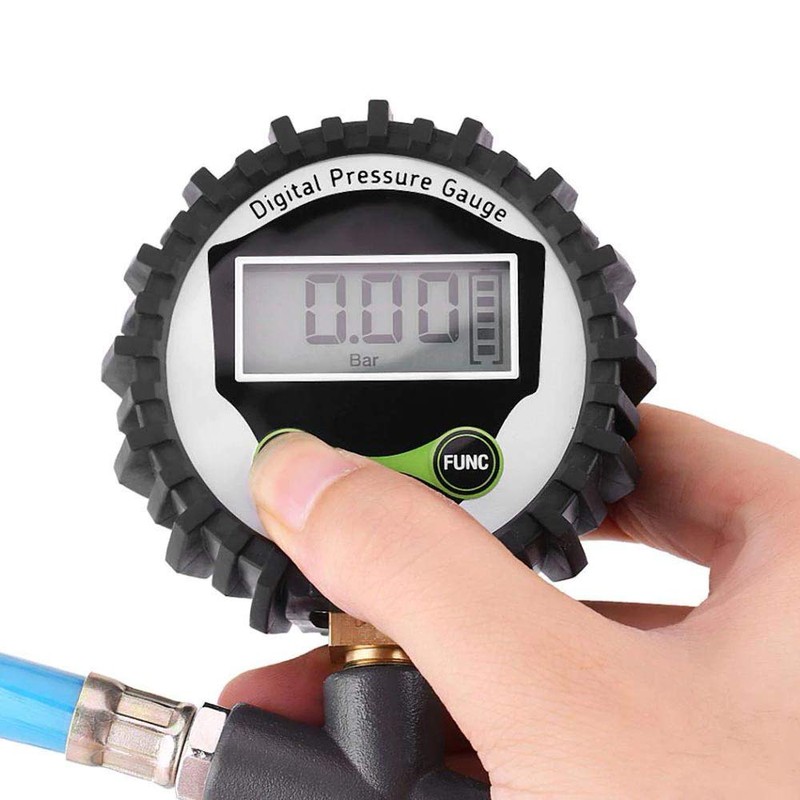 zmart 0-220psi 0-16bar Digital Tire Pressure Meter Tire Pressure Inflator