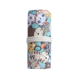 YZDAUD Roll Up Pencil Case，Handmade Canvas Pencil Roll Wrap，Color Pencil Organizer，Canvas Pencil Roll Wrap,Foldable Roll Up Pencil Case,Multiuse Roll Up Pencil Case Large Capacity Pen Curtain for Coloring Pencil Holder Organizer (72slots)