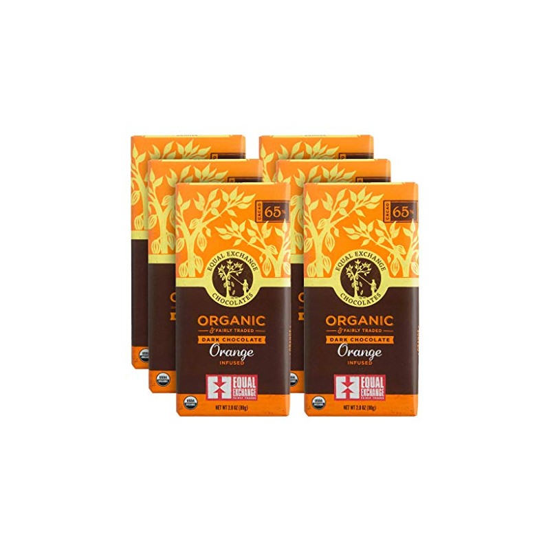 Equal Exchange Organic Orange Dark Chocolate, 2.8-Ounce (Pack of 6)