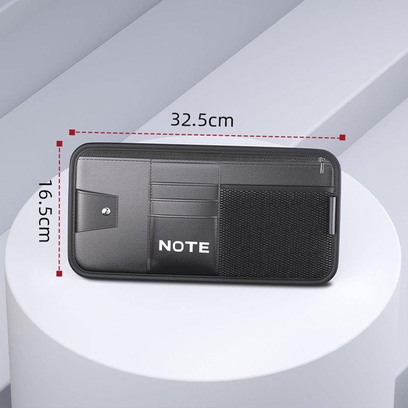 【Yamlten】Notebook-Specific Car Sun Visor Glasses Clip NOTE Leather Car Glasses
