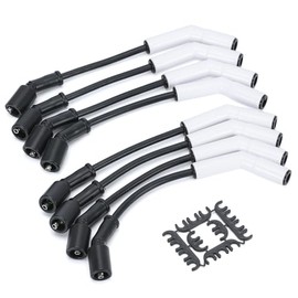 Juego de cables de bujía para motores GM LS3/LS4/LS7/LT 9070C Extreme 9000 de cerámica Cable de arranque/Kit de cable de bujía