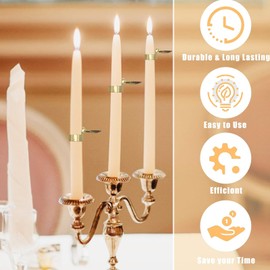 gernie 4PCS Candle Snuffer, Automatic Fire Extinguishing Swedish Candle Extinguisher, Candle Wick Snuffer Stopper, Wick Flame Snuffer for Putting Out Candle Flame Safely, for Candle, Gold