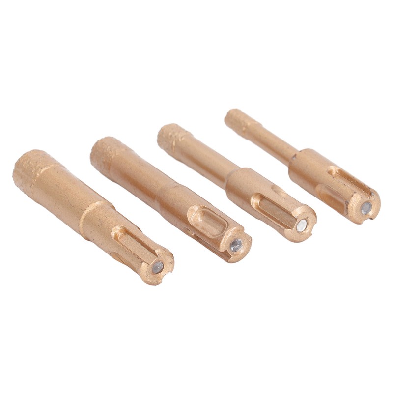 4PCS Brazed Hole Saw Kit Triangle Shank Tile Hole Opener