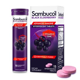 Sambucol Sambucol Black Elderberry Effervescent Tablets - Elderberry with Zinc and Vitamin C for Adults, Elderberry Dissolving Tablets, Berries - 15 Count