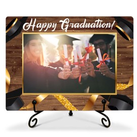SSQBZU Graduation Picture Frame-Happy Graduation!-Decoration & Gifts for Graduation, Celebration Party, etc., Tabletop Displays 4x6 Photo, Gifts for Graduate, Friends, Family, etc.(057)