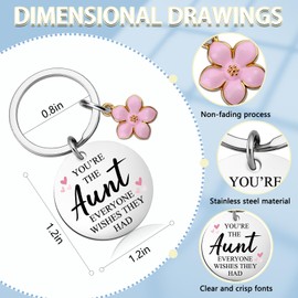 Qiubewi Aunt Gifts from Nephew Niece Perfect Birthday Christmas Mothers Day Thanksgiving Gift for Aunt Aunts Auntie Women Unique Aunts Keychain Pendant Accessories Gifts Cute Stuff for Aunties
