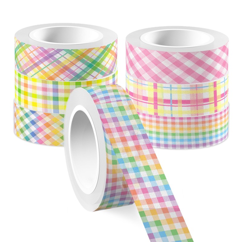 CC HOME Easter Washi Tape 12 Rolls 15 mm Plaid