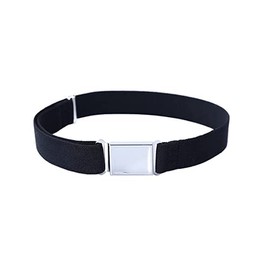 Nv Wang Elastic Stretch Belt, Canvas Belt, Belt for Boys and Girls, Adjustable - Large Elastic Stretch Belt with Simple Magnetic Buckle for 2-15 Year Old Boys and Girls, black