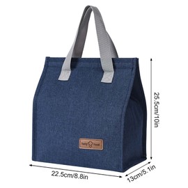 Zimoer Small Cool Bag, Lunch Bag, Lunch Bag, Lunch Bag, Picnic Bag, Thermal Bag, Insulated Bag, Lunch Bag, Foldable, Waterproof, Work, School, Outdoor (Blue)