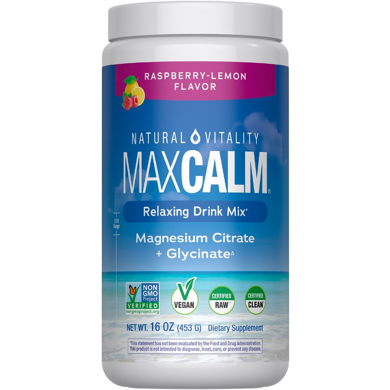 Natural Vitality Natural Calm Diet Supplement, Raspberry Lemon, 16 Ounce