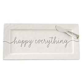 Mud Pie Happy Hostess Serving Platter, White