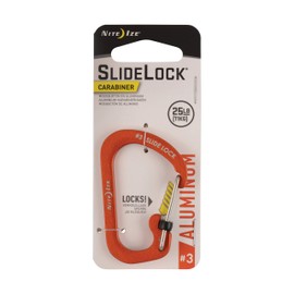 Nite Ize CSLA3-19-R6 SlideLock Carabiner Aluminum #3, Orange